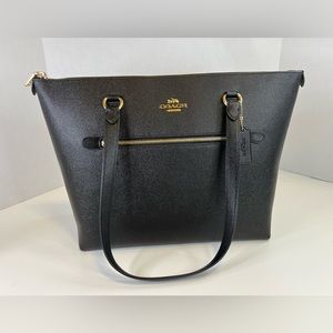 Coach Leather Black Gallery Tote NWT